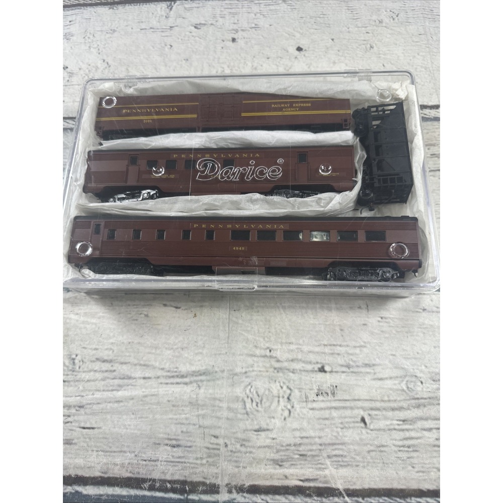 HO Scale Pennsylvania PRR 3 Passenger Cars & Hopper Car Mixed Rolling Stock Lot